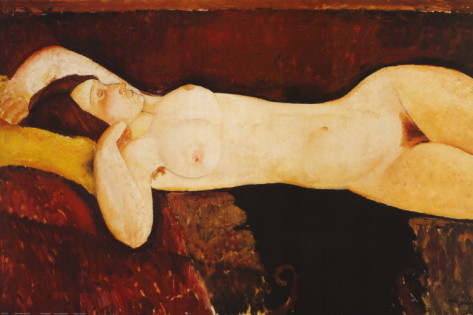 Nude Woman Reclining - Amedeo Modigliani Paintings